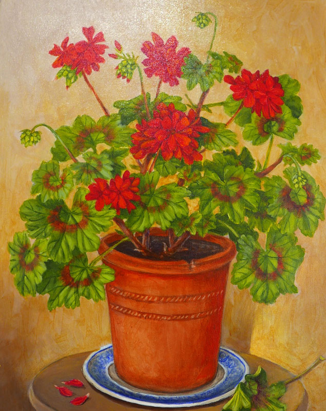Tricia Oktober painting 'Pot Plant'