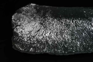 Lesley Tarlinton black slab platter with white 560x310x65mm