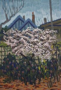 'Blossoms of Spring' gouache on paper 54x37cm $900